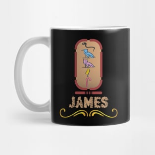 JAMES-American names in hieroglyphic letters-James, name in a Pharaonic Khartouch-Hieroglyphic pharaonic names Mug